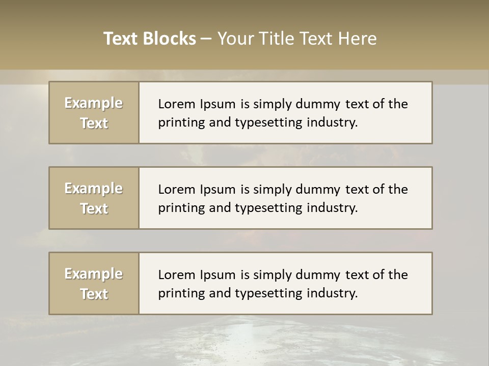 Fence Puddle Sunlight PowerPoint Template