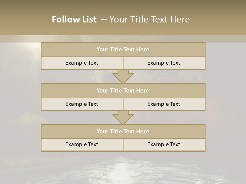 Fence Puddle Sunlight PowerPoint Template