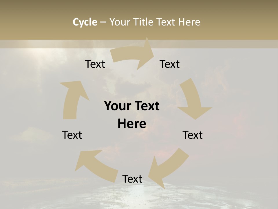 Fence Puddle Sunlight PowerPoint Template