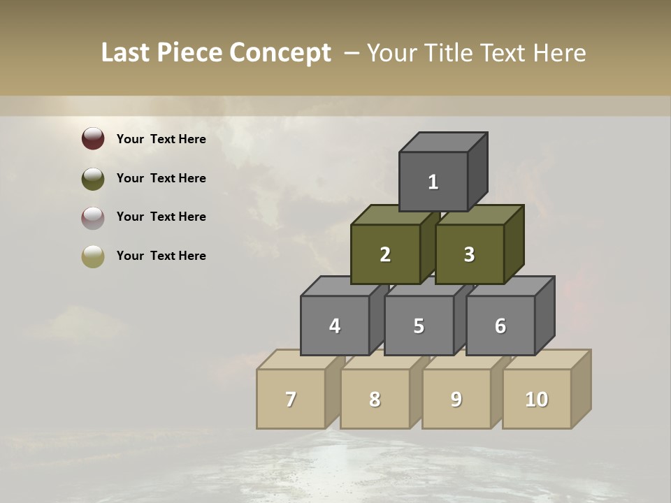 Fence Puddle Sunlight PowerPoint Template