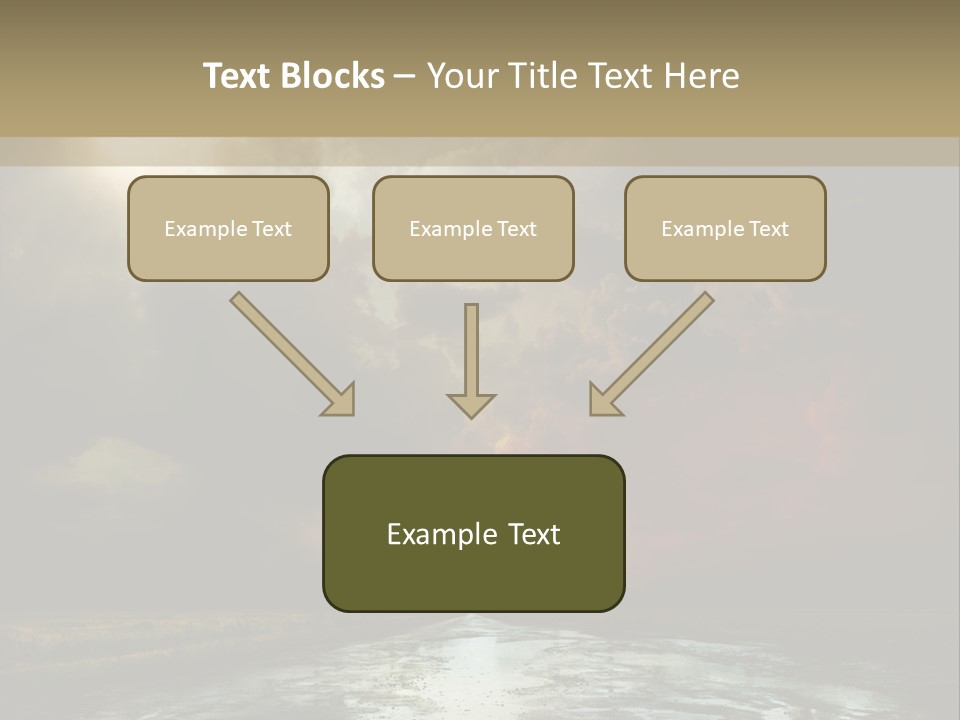 Fence Puddle Sunlight PowerPoint Template