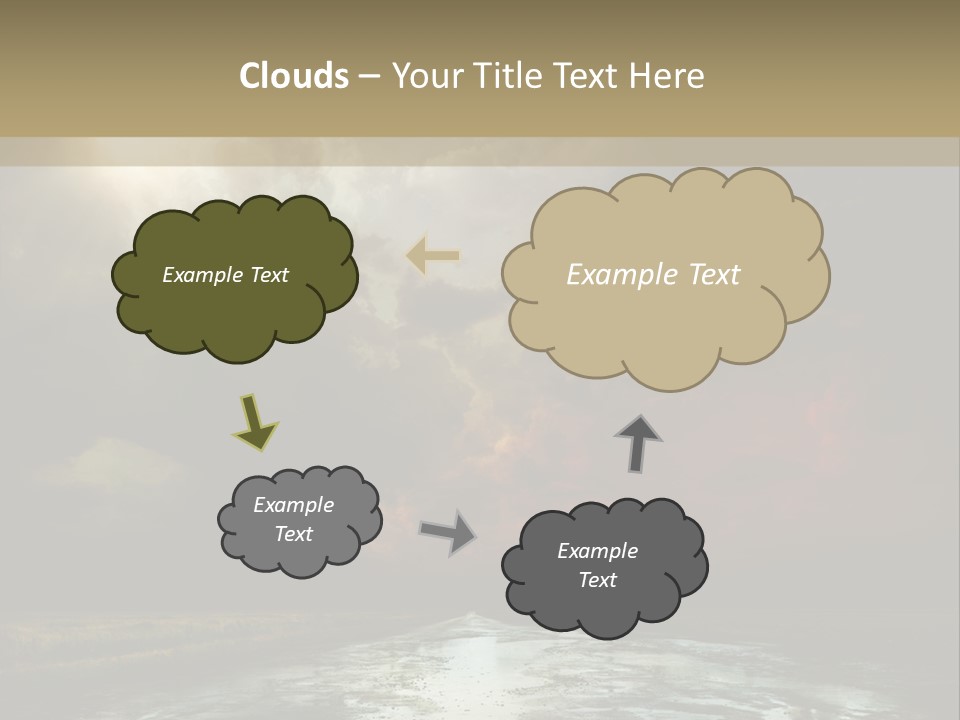 Fence Puddle Sunlight PowerPoint Template