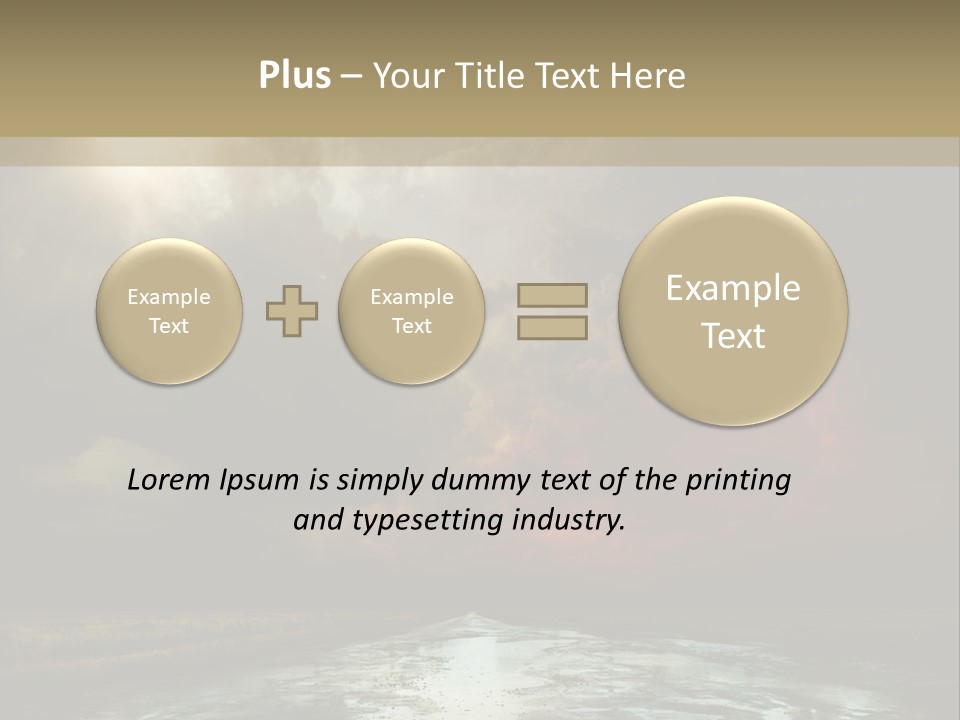 Fence Puddle Sunlight PowerPoint Template