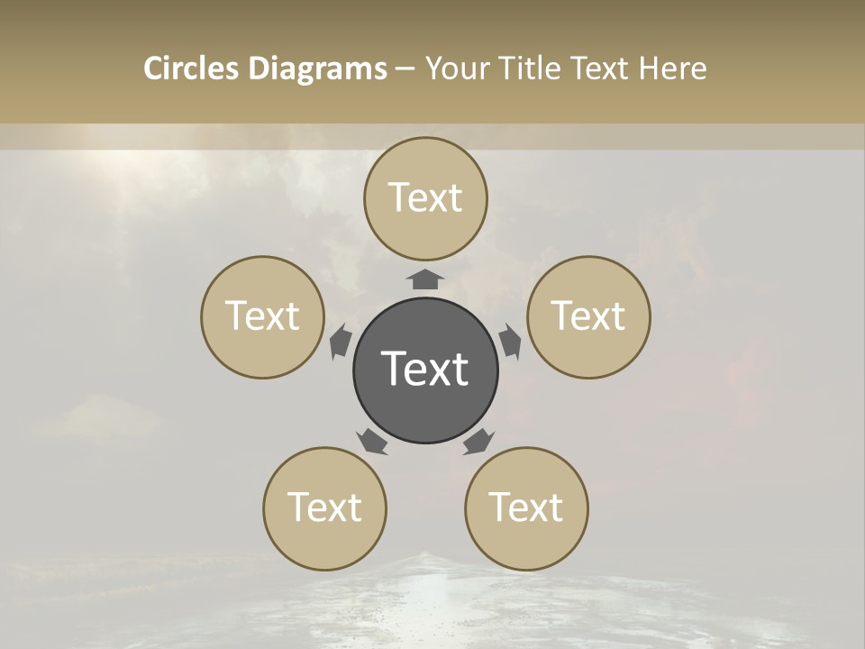 Fence Puddle Sunlight PowerPoint Template