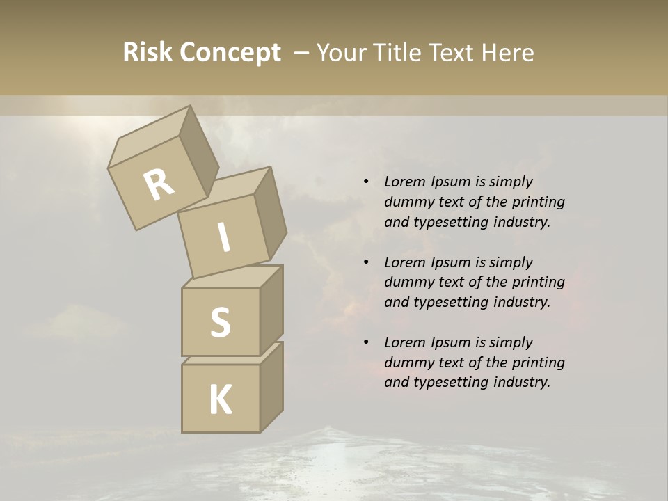 Fence Puddle Sunlight PowerPoint Template