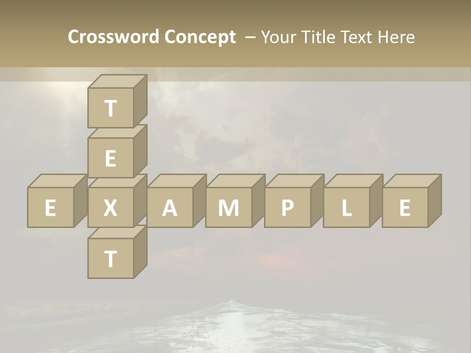 Fence Puddle Sunlight PowerPoint Template