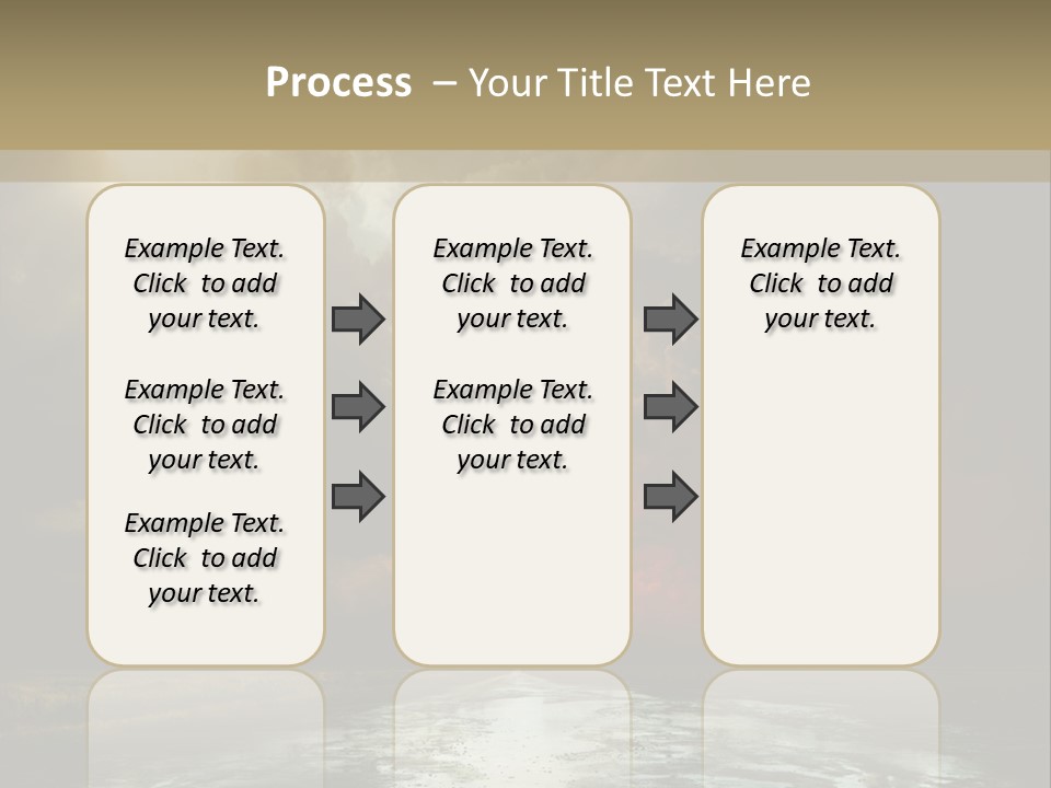 Fence Puddle Sunlight PowerPoint Template