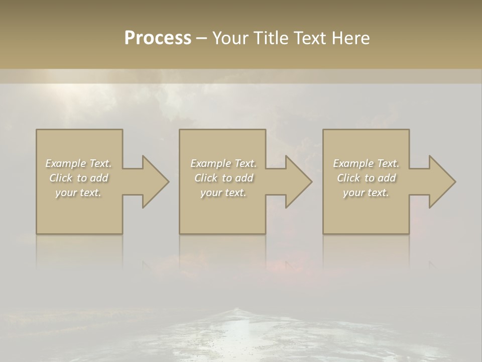 Fence Puddle Sunlight PowerPoint Template