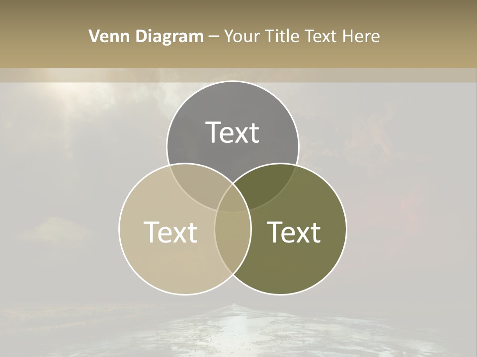 Fence Puddle Sunlight PowerPoint Template