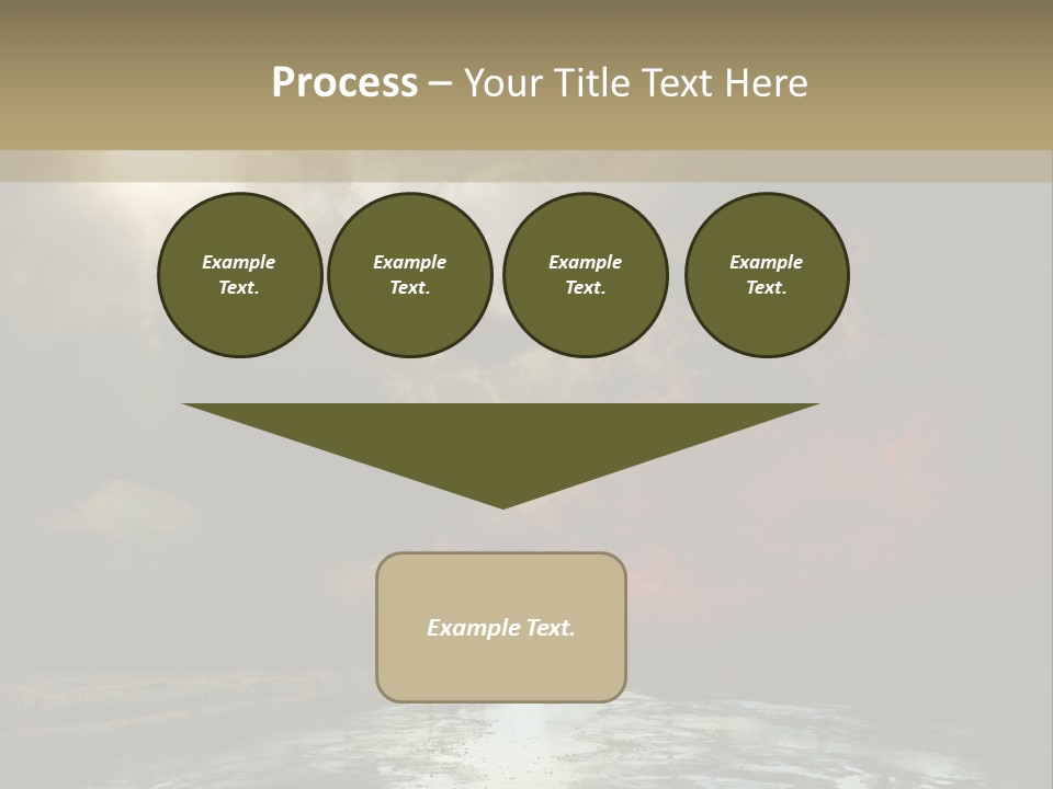 Fence Puddle Sunlight PowerPoint Template