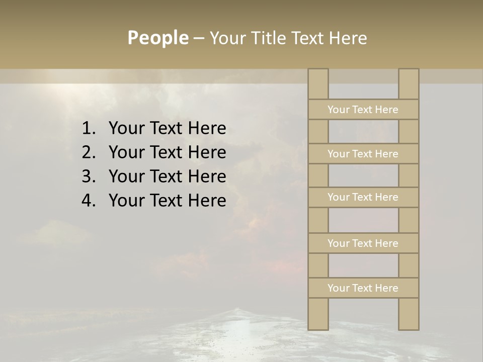 Fence Puddle Sunlight PowerPoint Template