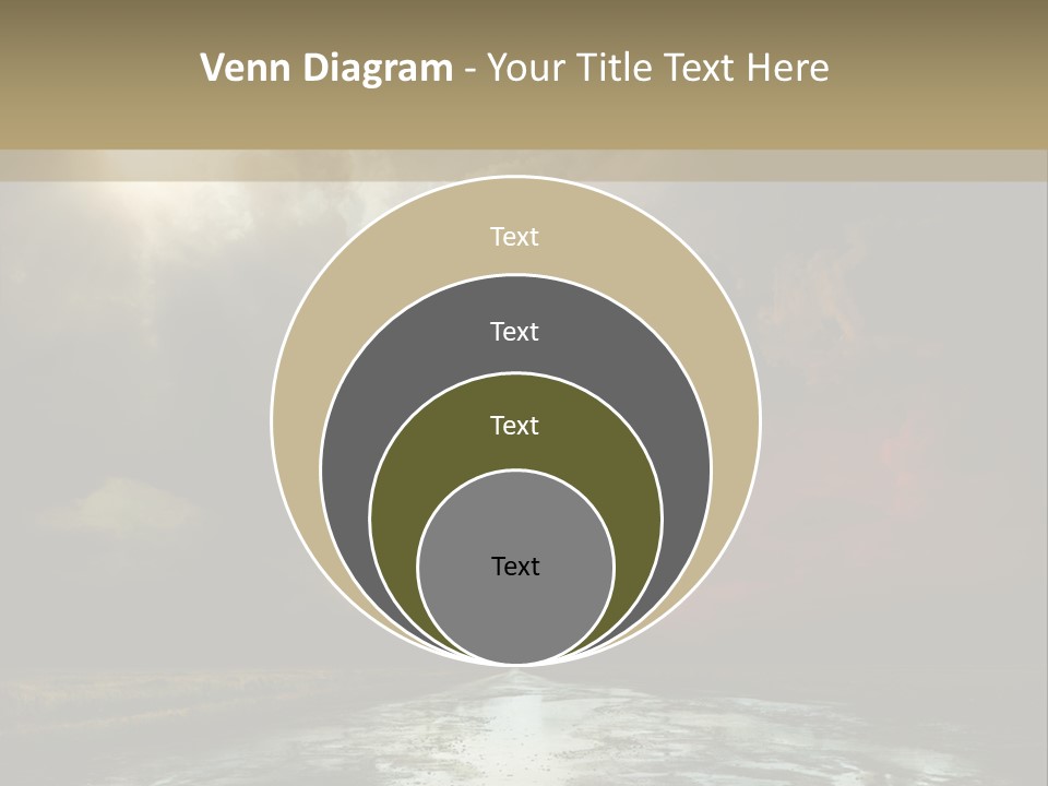 Fence Puddle Sunlight PowerPoint Template