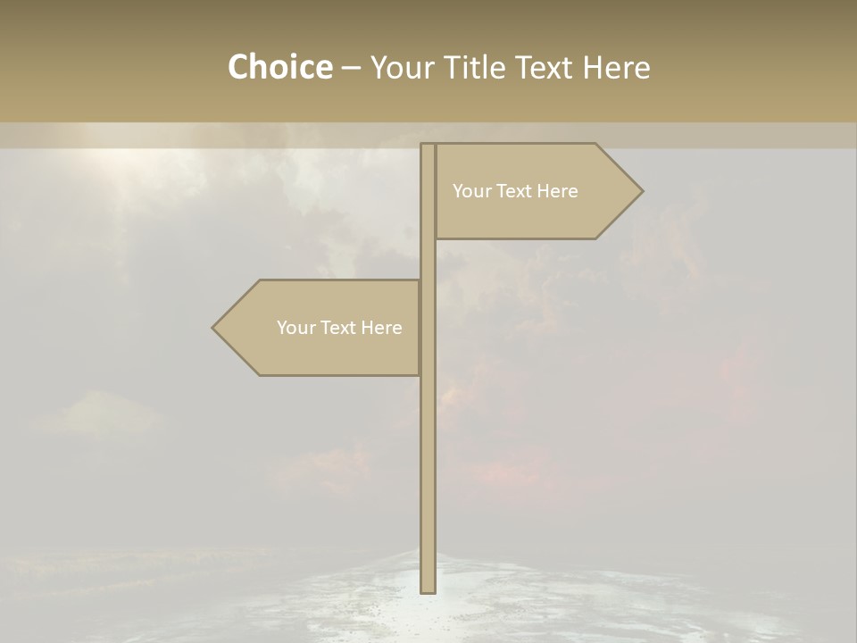 Fence Puddle Sunlight PowerPoint Template