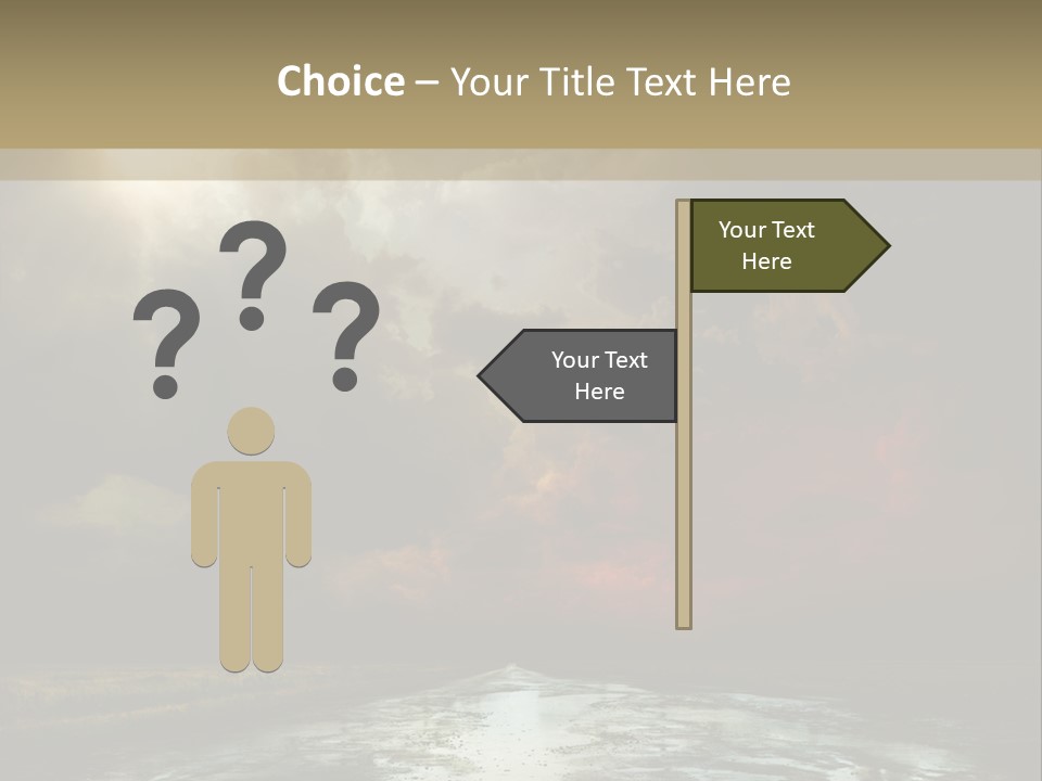 Fence Puddle Sunlight PowerPoint Template