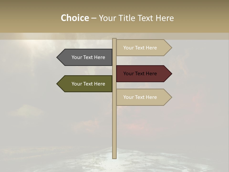 Fence Puddle Sunlight PowerPoint Template