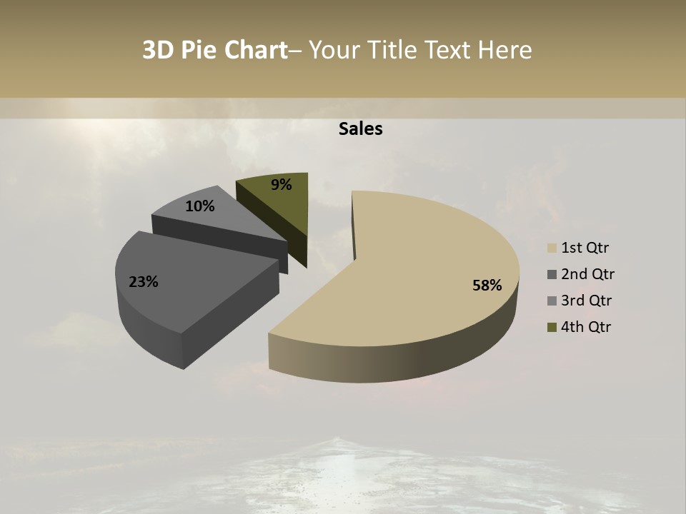 Fence Puddle Sunlight PowerPoint Template