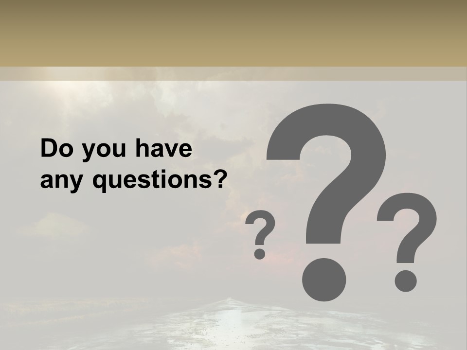 Fence Puddle Sunlight PowerPoint Template