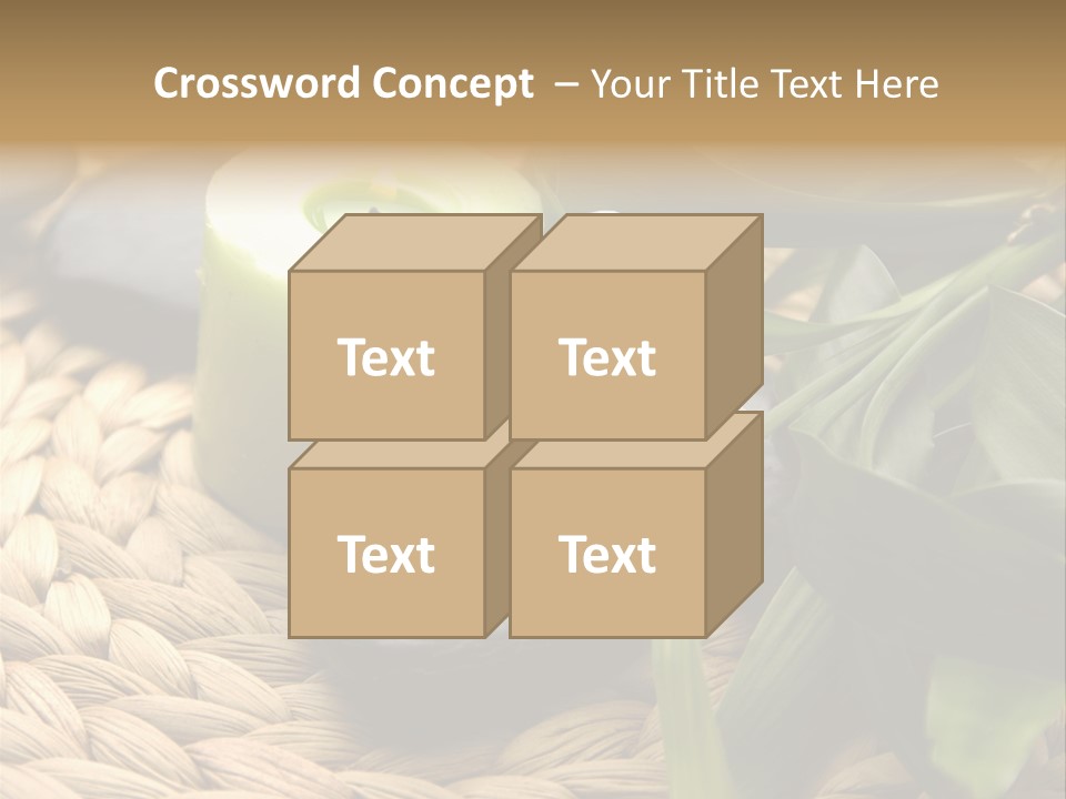 Natural Wicker Leaf PowerPoint Template