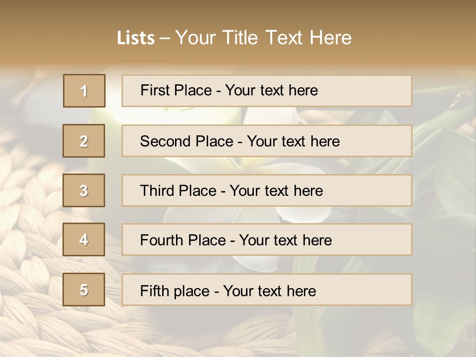 Natural Wicker Leaf PowerPoint Template