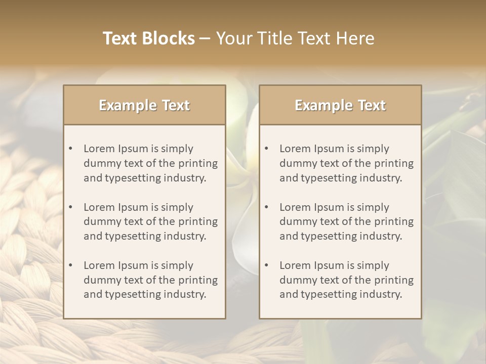 Natural Wicker Leaf PowerPoint Template