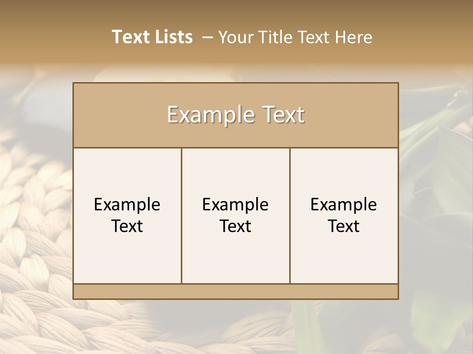 Natural Wicker Leaf PowerPoint Template