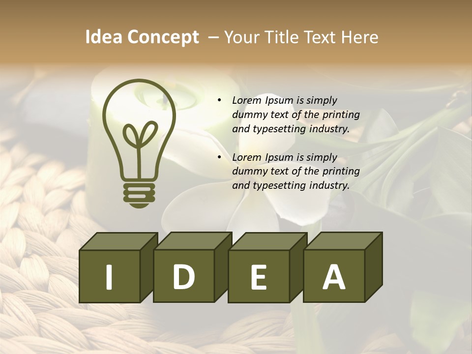 Natural Wicker Leaf PowerPoint Template