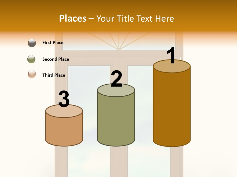 Double Golden Plastic PowerPoint Template