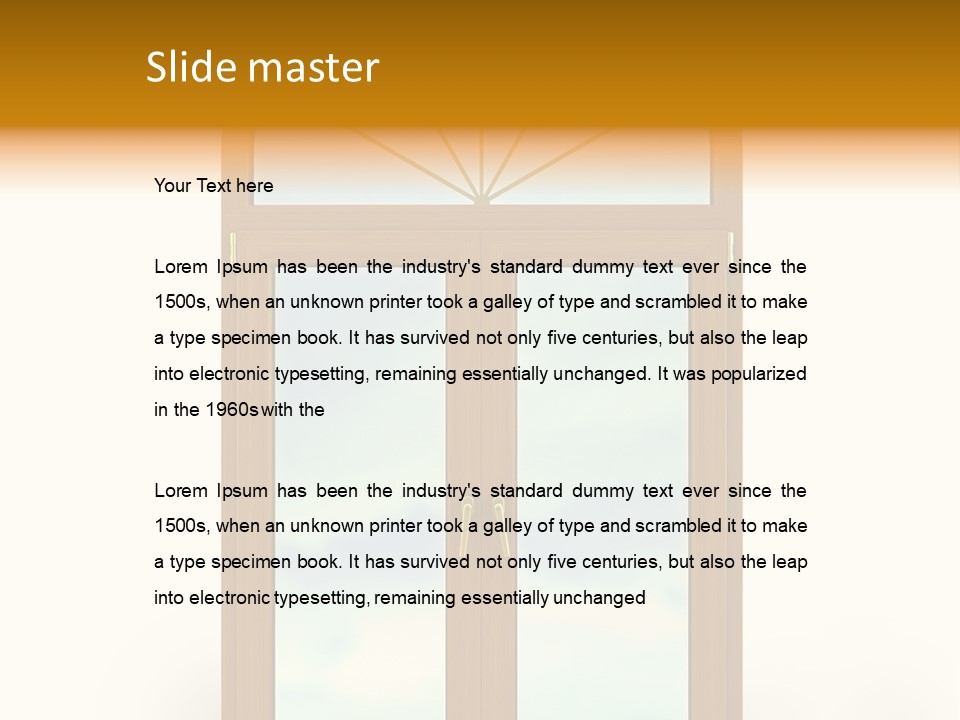 Double Golden Plastic PowerPoint Template
