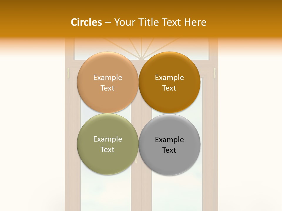 Double Golden Plastic PowerPoint Template