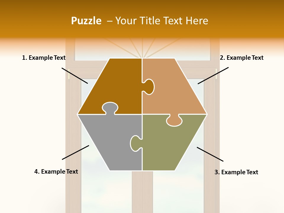 Double Golden Plastic PowerPoint Template