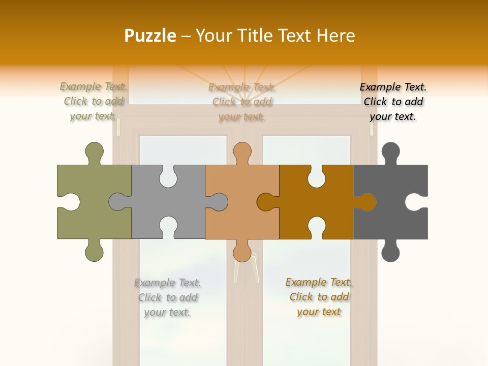 Double Golden Plastic PowerPoint Template