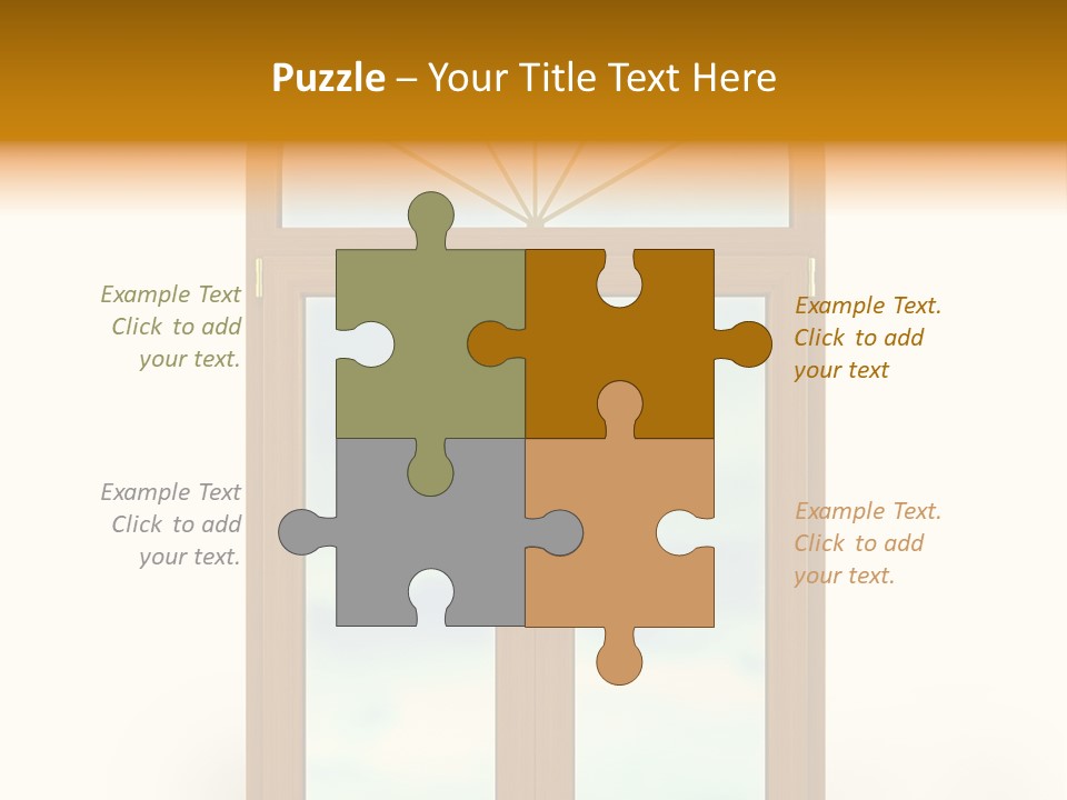 Double Golden Plastic PowerPoint Template