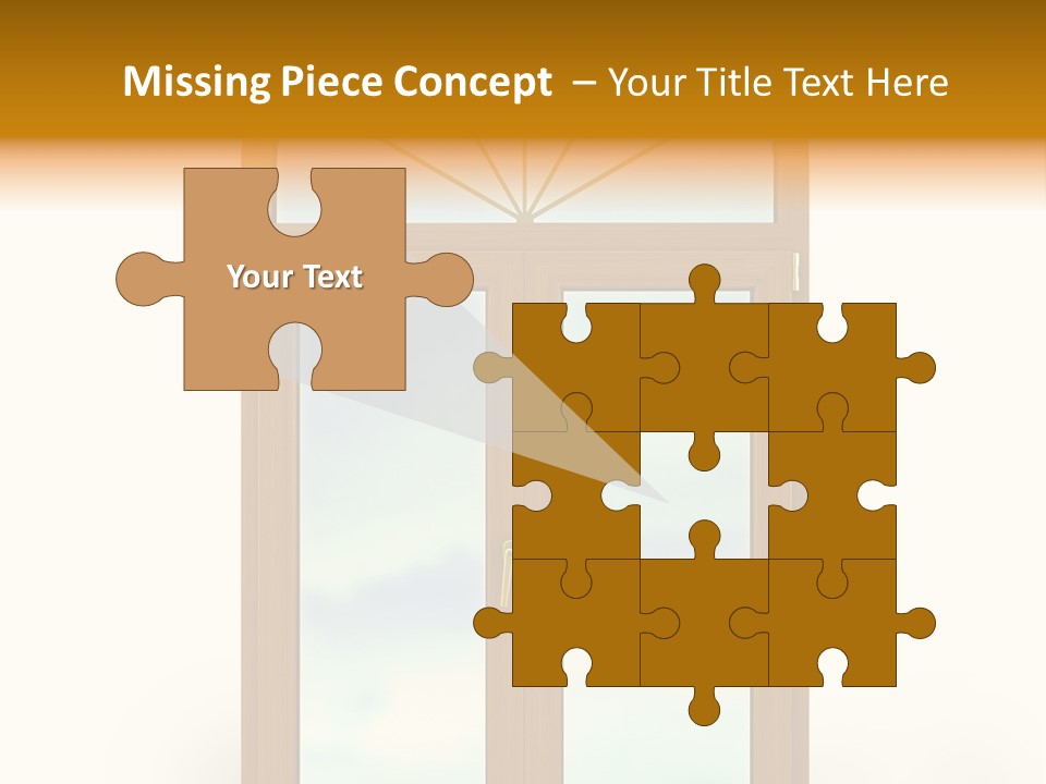 Double Golden Plastic PowerPoint Template