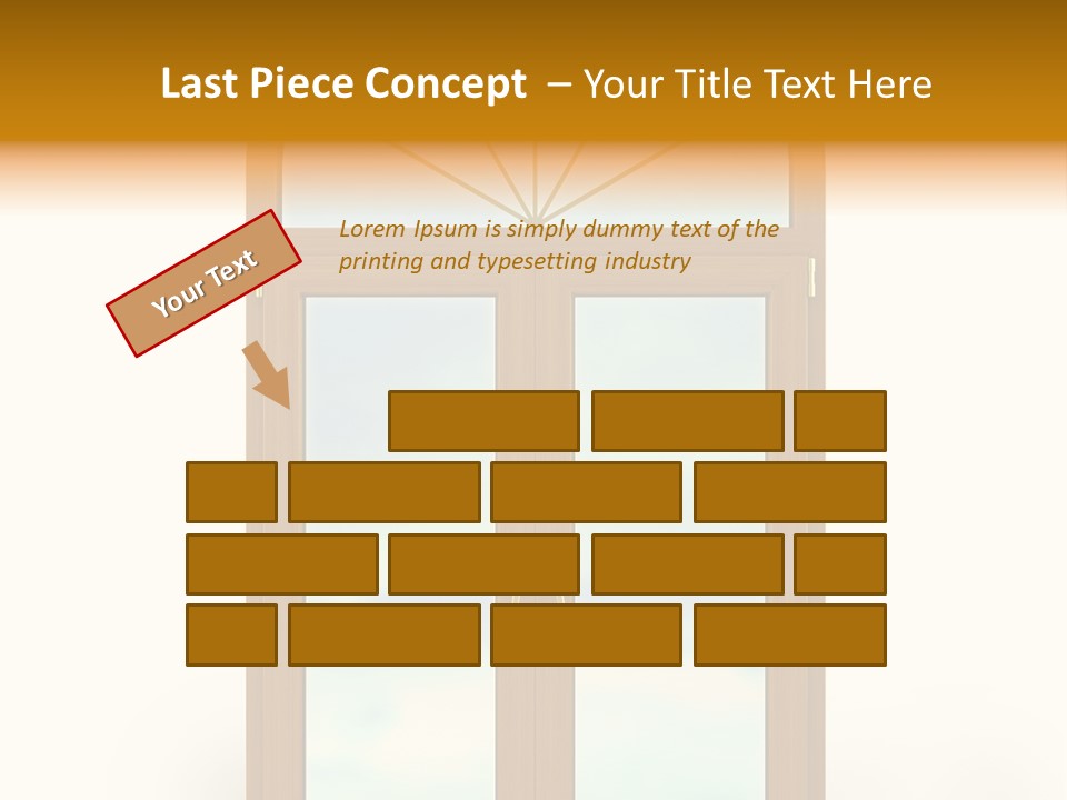 Double Golden Plastic PowerPoint Template
