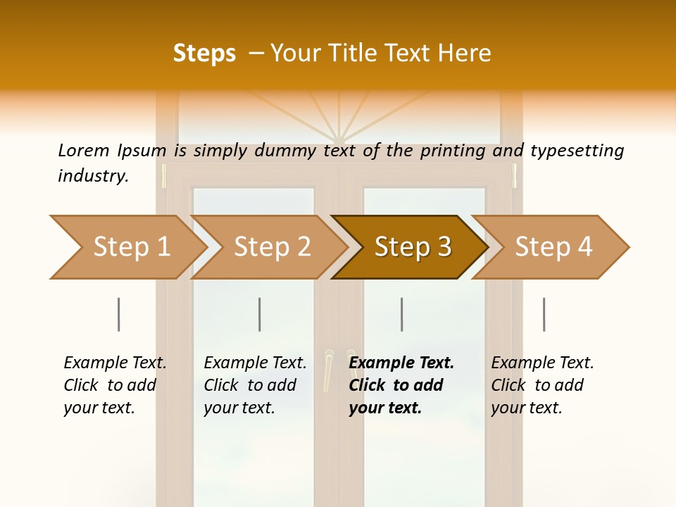 Double Golden Plastic PowerPoint Template