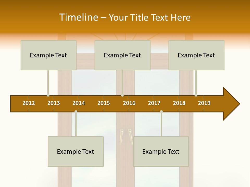 Double Golden Plastic PowerPoint Template