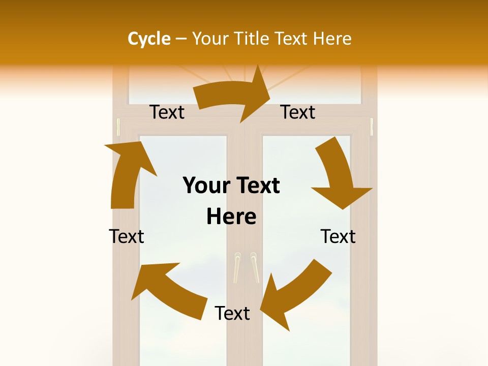 Double Golden Plastic PowerPoint Template