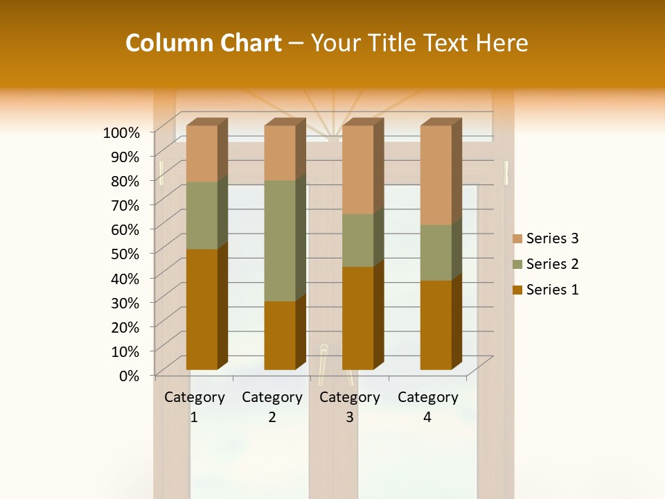 Double Golden Plastic PowerPoint Template