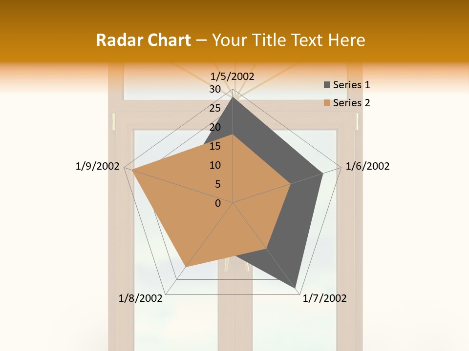 Double Golden Plastic PowerPoint Template