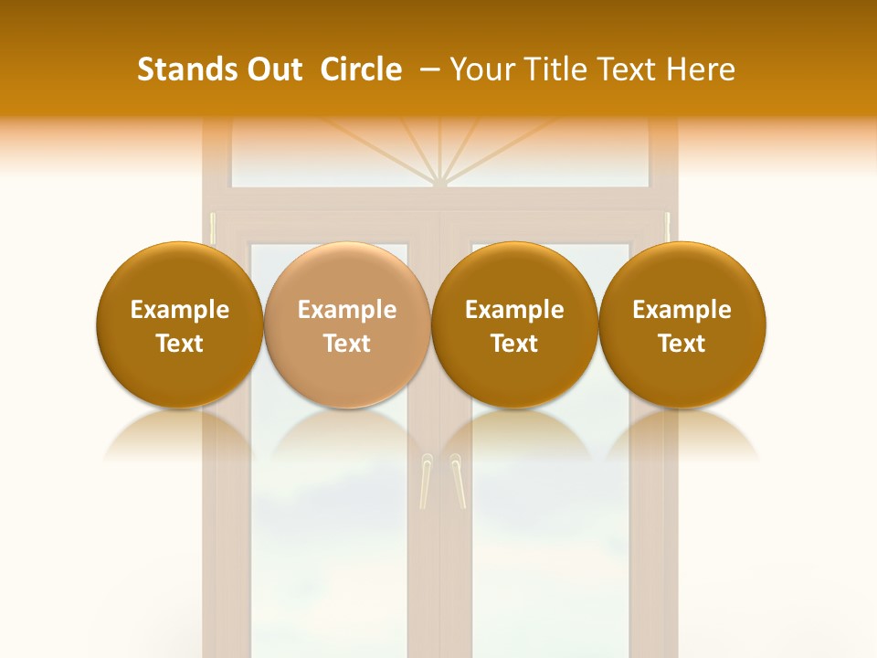 Double Golden Plastic PowerPoint Template
