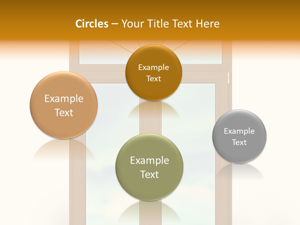 Double Golden Plastic PowerPoint Template