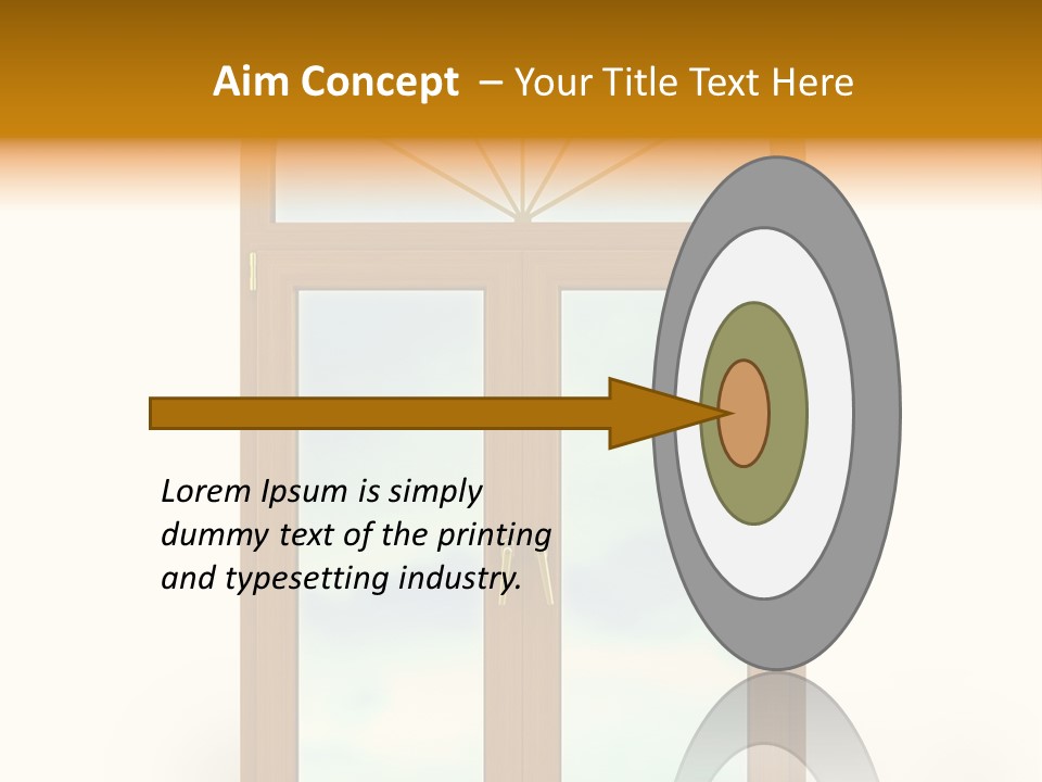 Double Golden Plastic PowerPoint Template