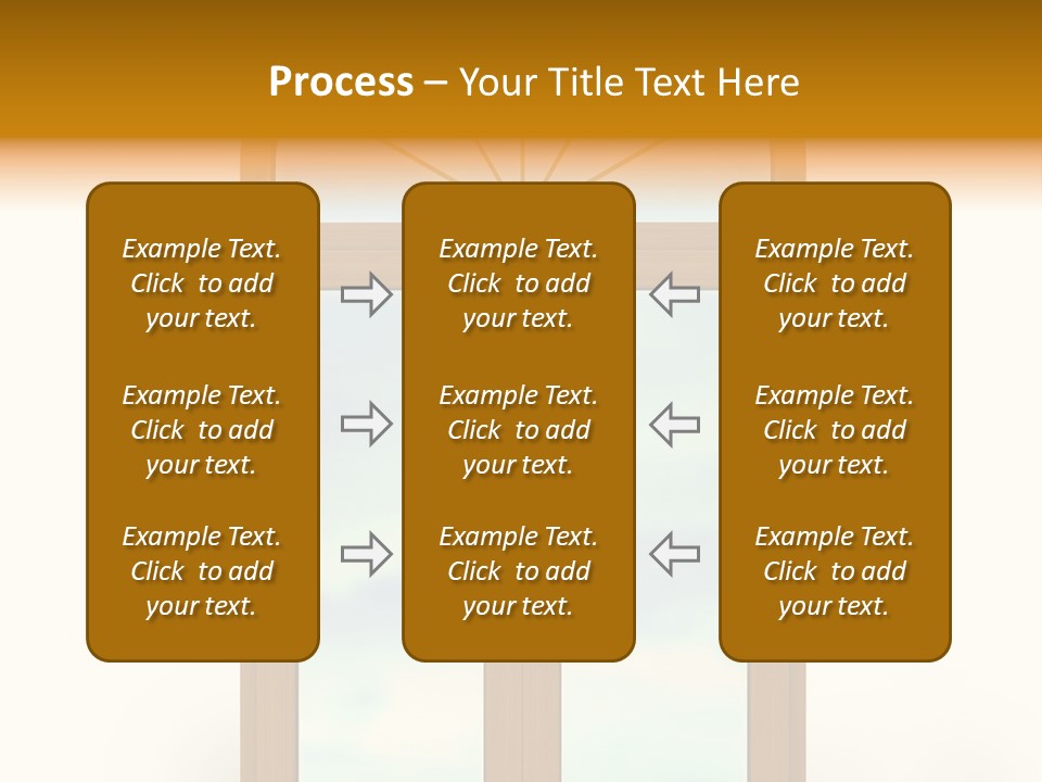 Double Golden Plastic PowerPoint Template
