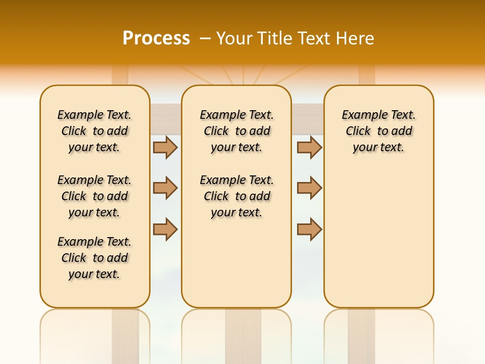 Double Golden Plastic PowerPoint Template