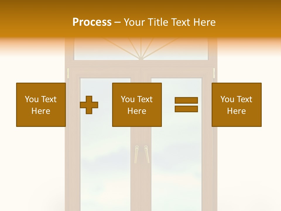 Double Golden Plastic PowerPoint Template