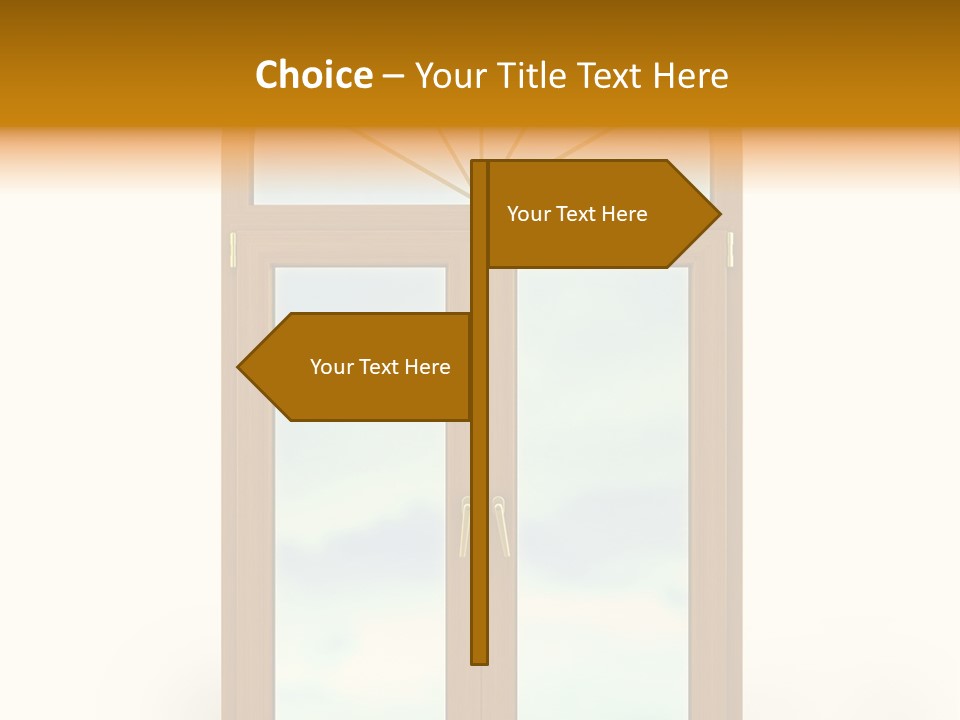 Double Golden Plastic PowerPoint Template