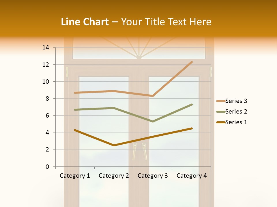 Double Golden Plastic PowerPoint Template