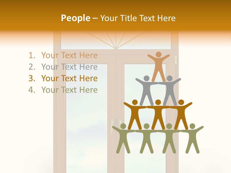 Double Golden Plastic PowerPoint Template