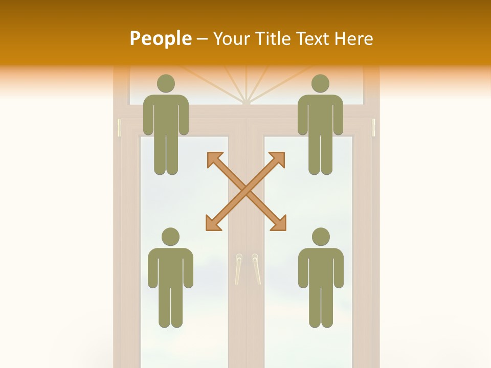 Double Golden Plastic PowerPoint Template