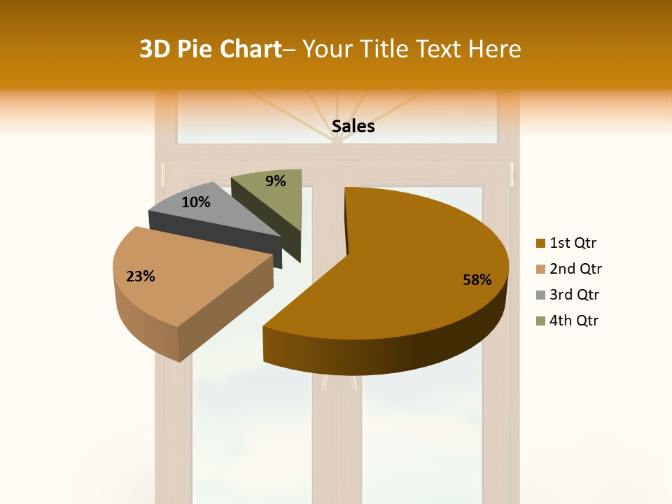 Double Golden Plastic PowerPoint Template